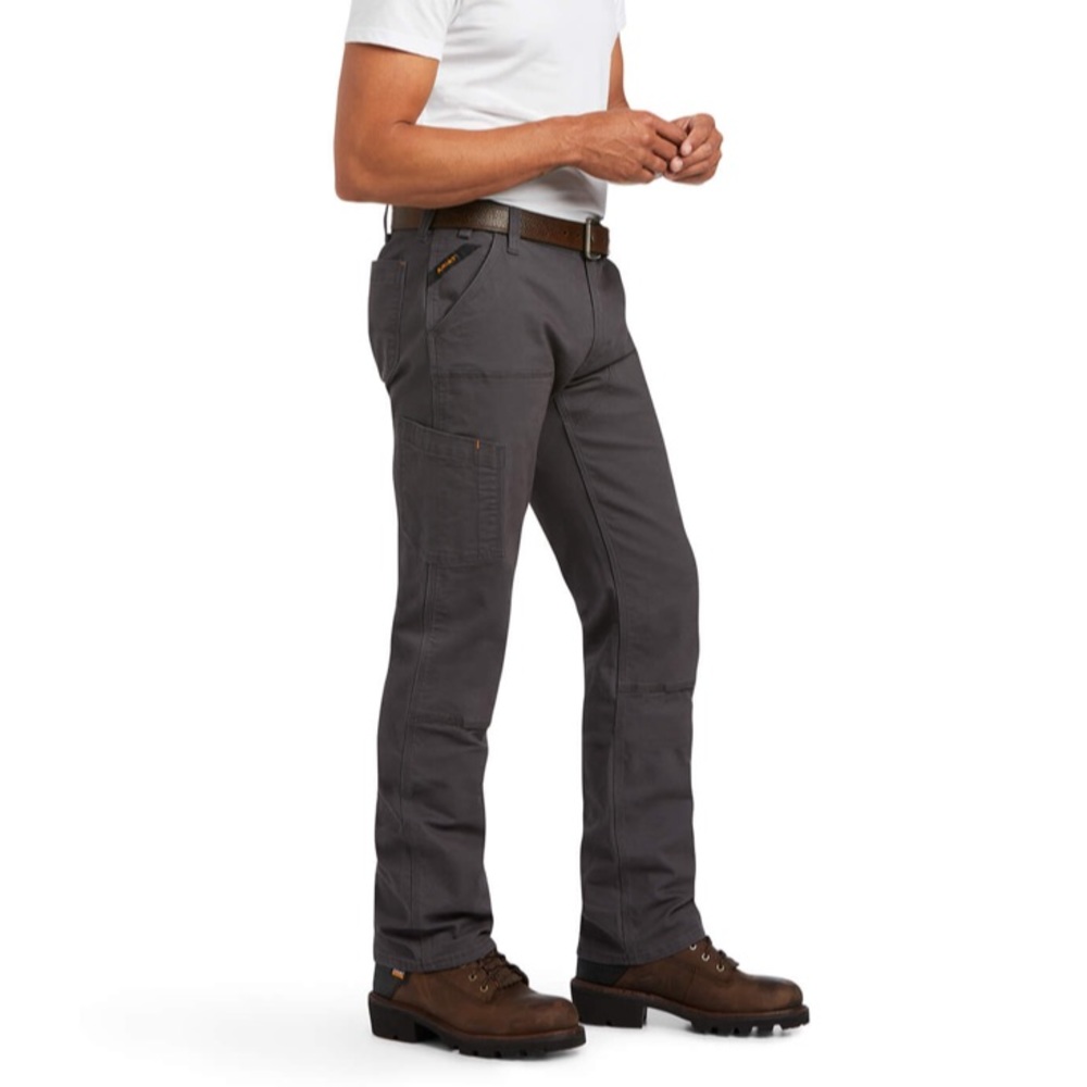 Ariat Men's Grey Rebar M7 Slim Fit Straight Leg Work Pants 33/34